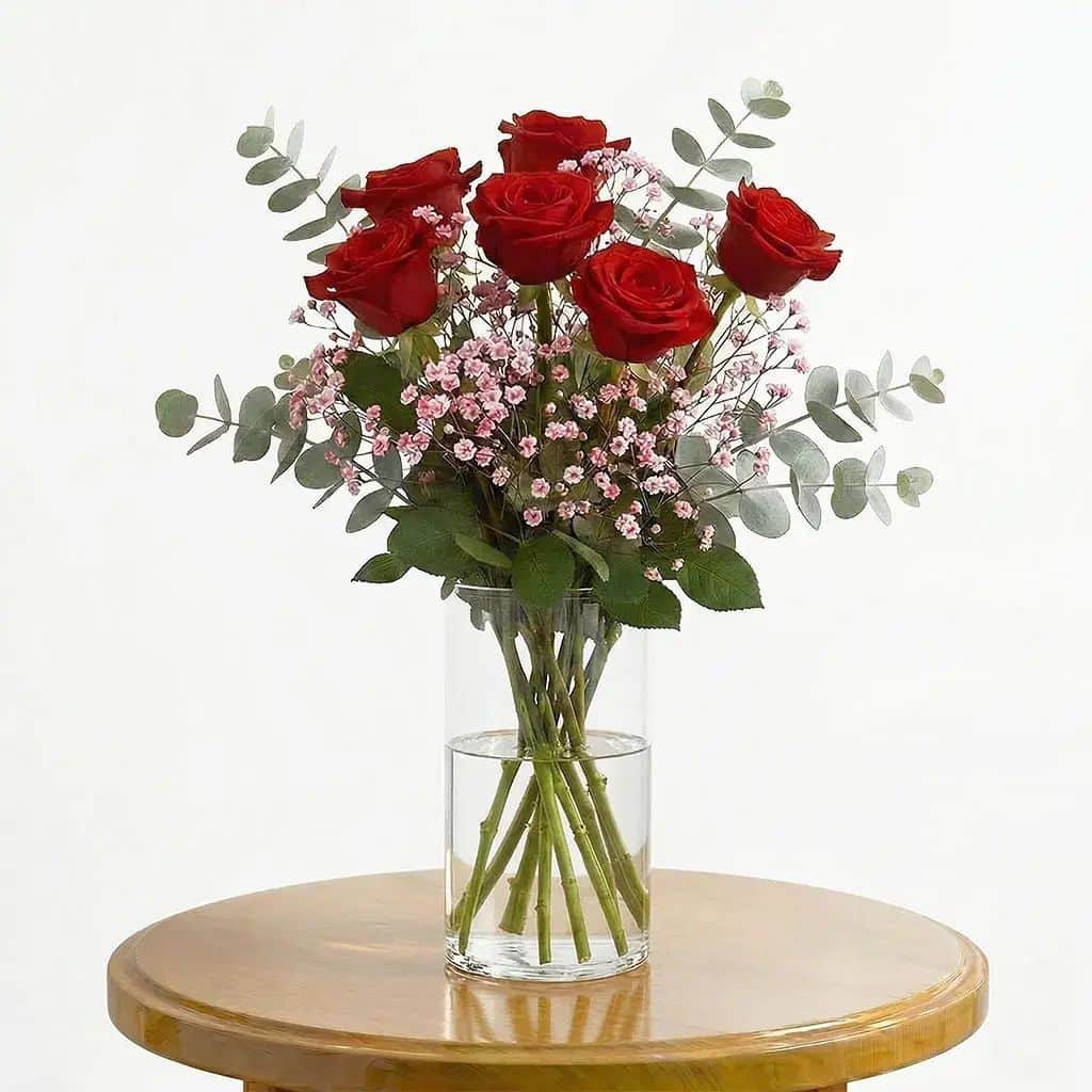 6 Red Roses